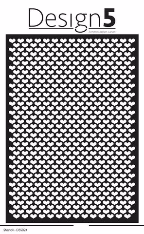 Design5 Stencil - Small Hearts D5S024