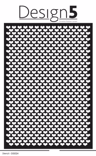 Design5 Stencil - Small Hearts D5S024