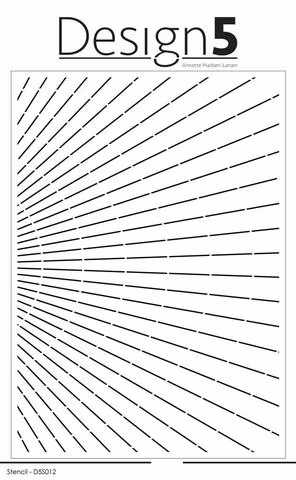 Design5 Stencil - Stripes in cirlce" D5S012