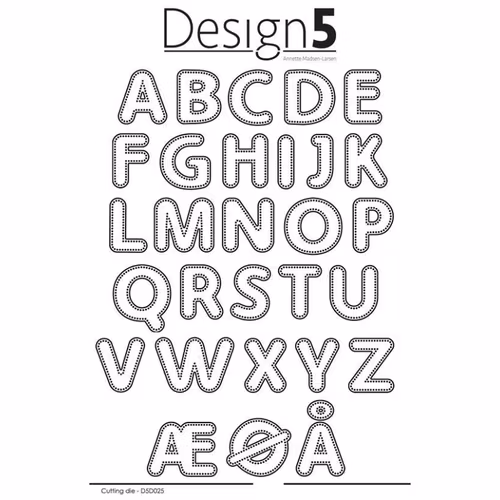 Design5 Dies - Dotted Alphabet - Upper Case D5D025