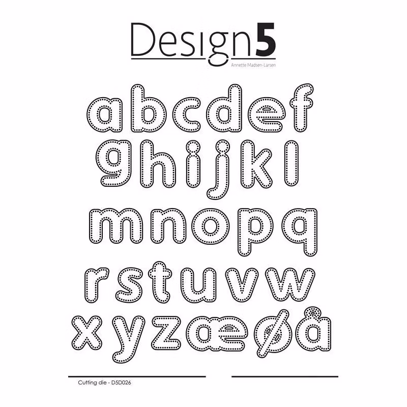 Design5 Dies - Dotted Alphabet - Lower Case" D5D026