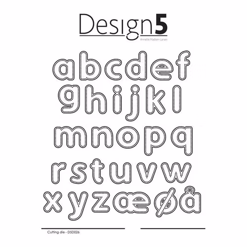 Design5 Dies - Dotted Alphabet - Lower Case" D5D026