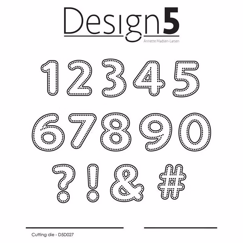 Design5 Dies - Dotted Numbers D5D027