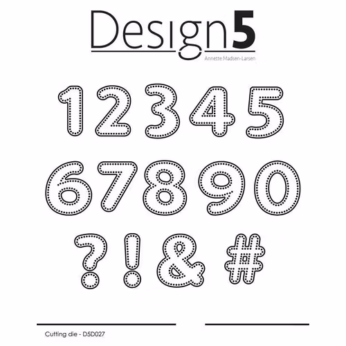 Design5 Dies - Dotted Numbers D5D027