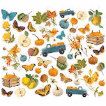 Simple Stories Bits & Pieces Die-Cuts 48/Pkg - Country Harvest