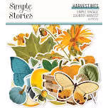 Simple Stories Bits & Pieces Die-Cuts 48/Pkg - Country Harvest