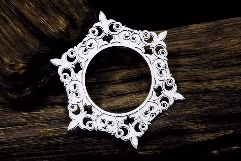 Snipart Chipboard - 24609 Baroque Garden – Layered frame – Hexagon