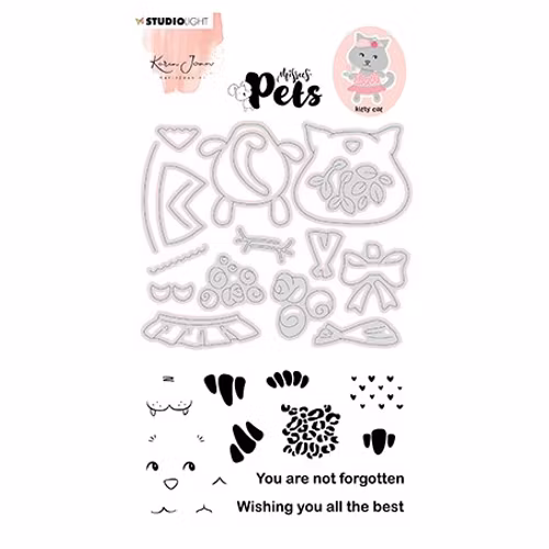 Studio light dies & stamps Missees Pets - kitty cat