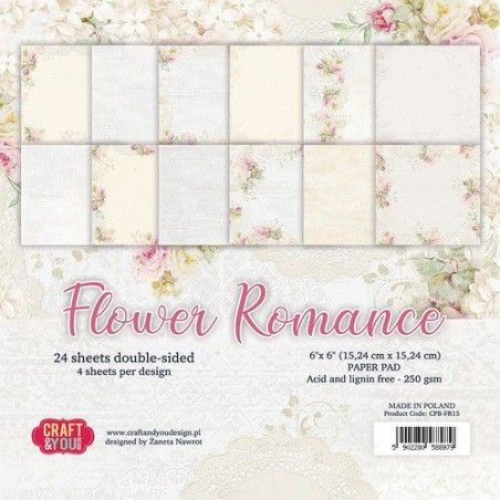 Craft&you 6x6 block - Flower romance