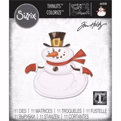 Sizzix Thinlits Die 664230 - mr snowman colorize by Tim Holtz