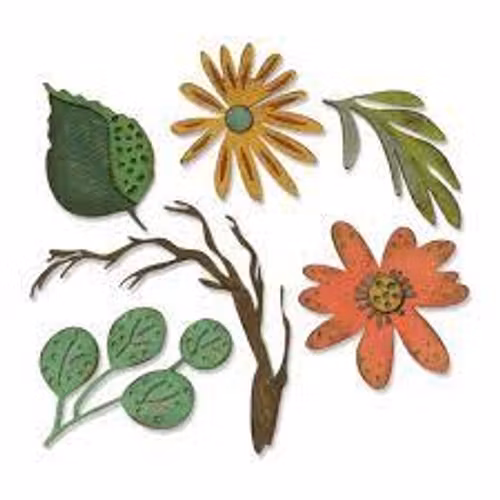 Sizzix Thinlits Die 664158 - funky florals large