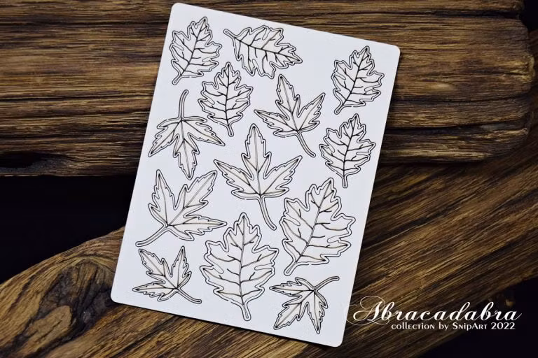 Snipart Chipboard - 25056 Abracadabra – Leaves- set
