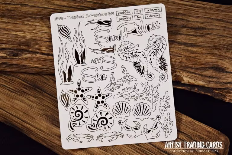 Snipart Chipboard - 35272 ATC – Tropical Adventure – kit 1