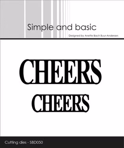 Simple and Basic Dies - cheers text sbd050