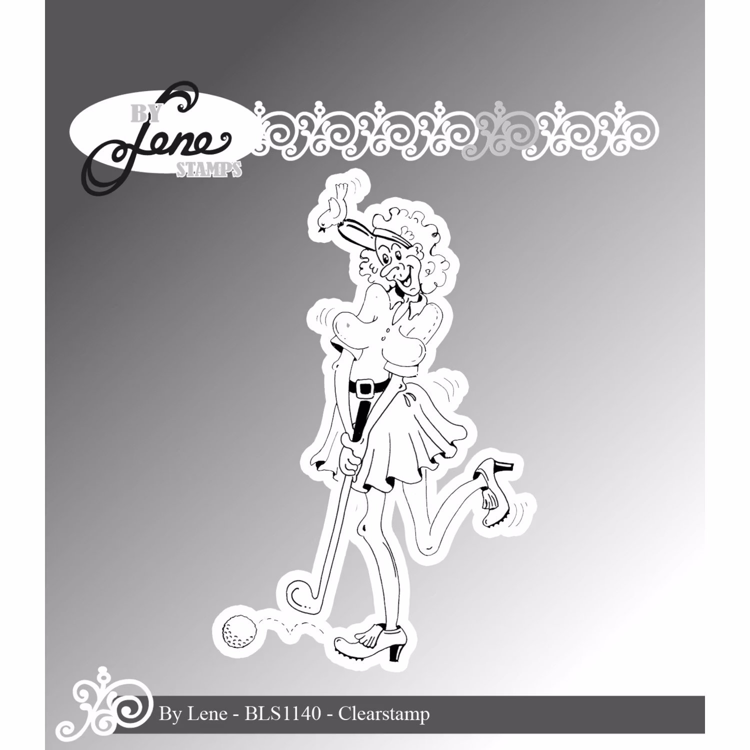 By Lene Stamps - BLS1140 funny golfer 2