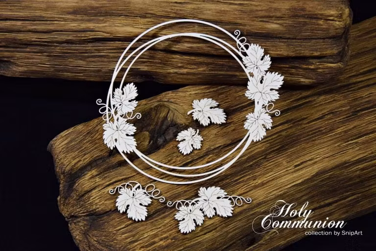 Snipart Chipboard - 24414 Holy Communion – Frame – circle