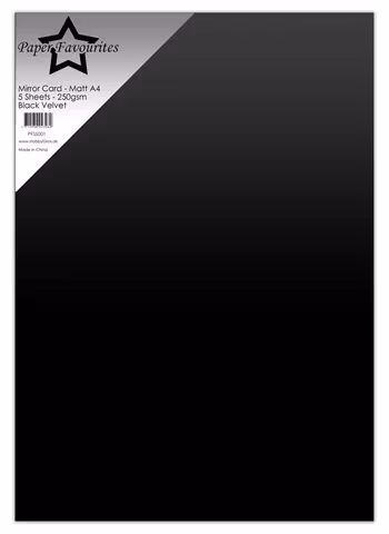 Paper Favourites Mirror Card Mat "Black Velvet" PFSS001