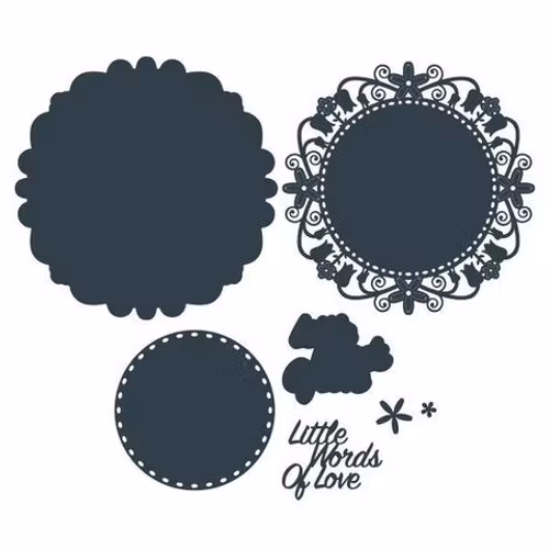 The Paper Boutique dies -Little words of love doily one