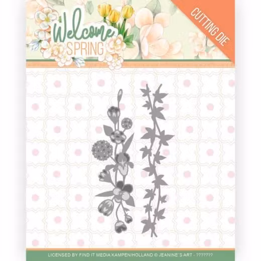 Jeanines Art Dies - Flowers & Leaf Bord" JAD10114