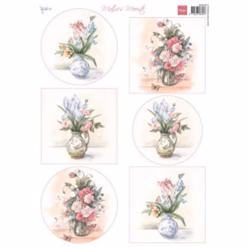 Marianne Design Sheets A4 "Mattie's - Vases" MB0206