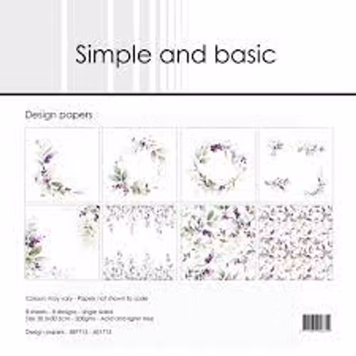 Simple and Basic Design Papers 30,5x30,5cm "Lavender Spirit" SBP715