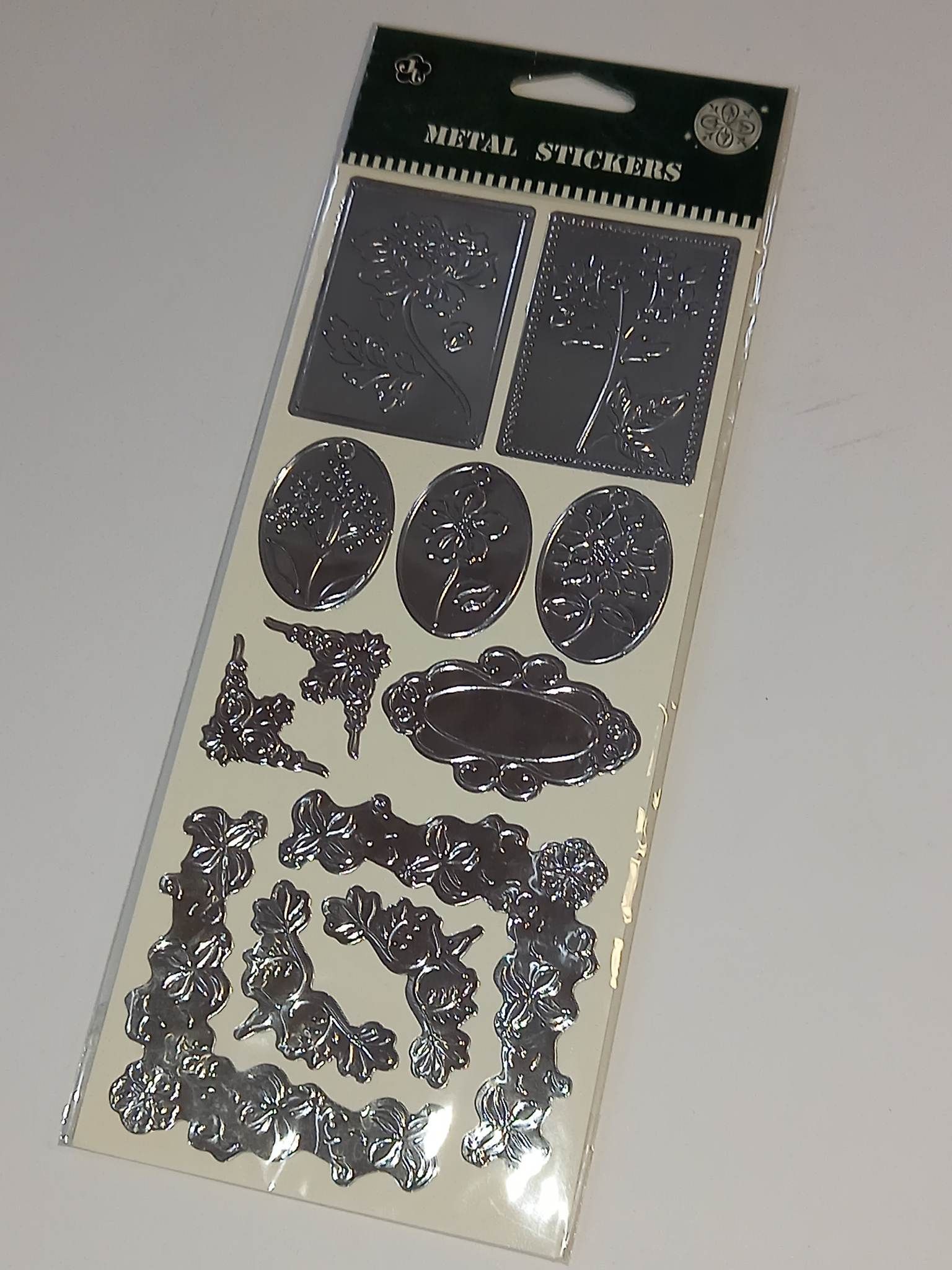 Stickers -  flowers Silver