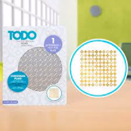TODO Hot Foil Plate - christmas plaid 372887