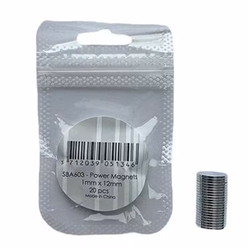 Simple and Basic Power Magnets SBA603 1x12mm