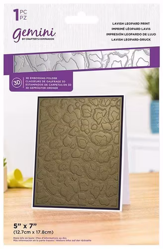 Crafter's Companion Embossing Folder - Lavish Leopard Print