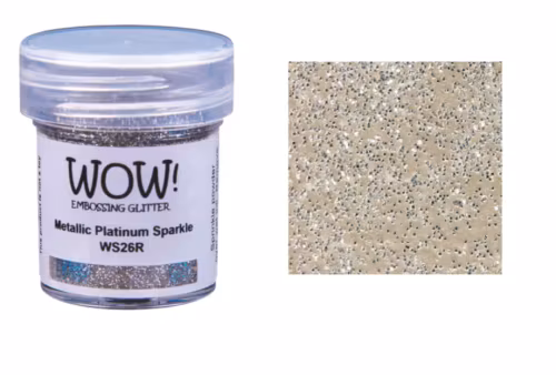 WOW! Embossing Glitter "Metallic Platinum Sparkle" WS26R