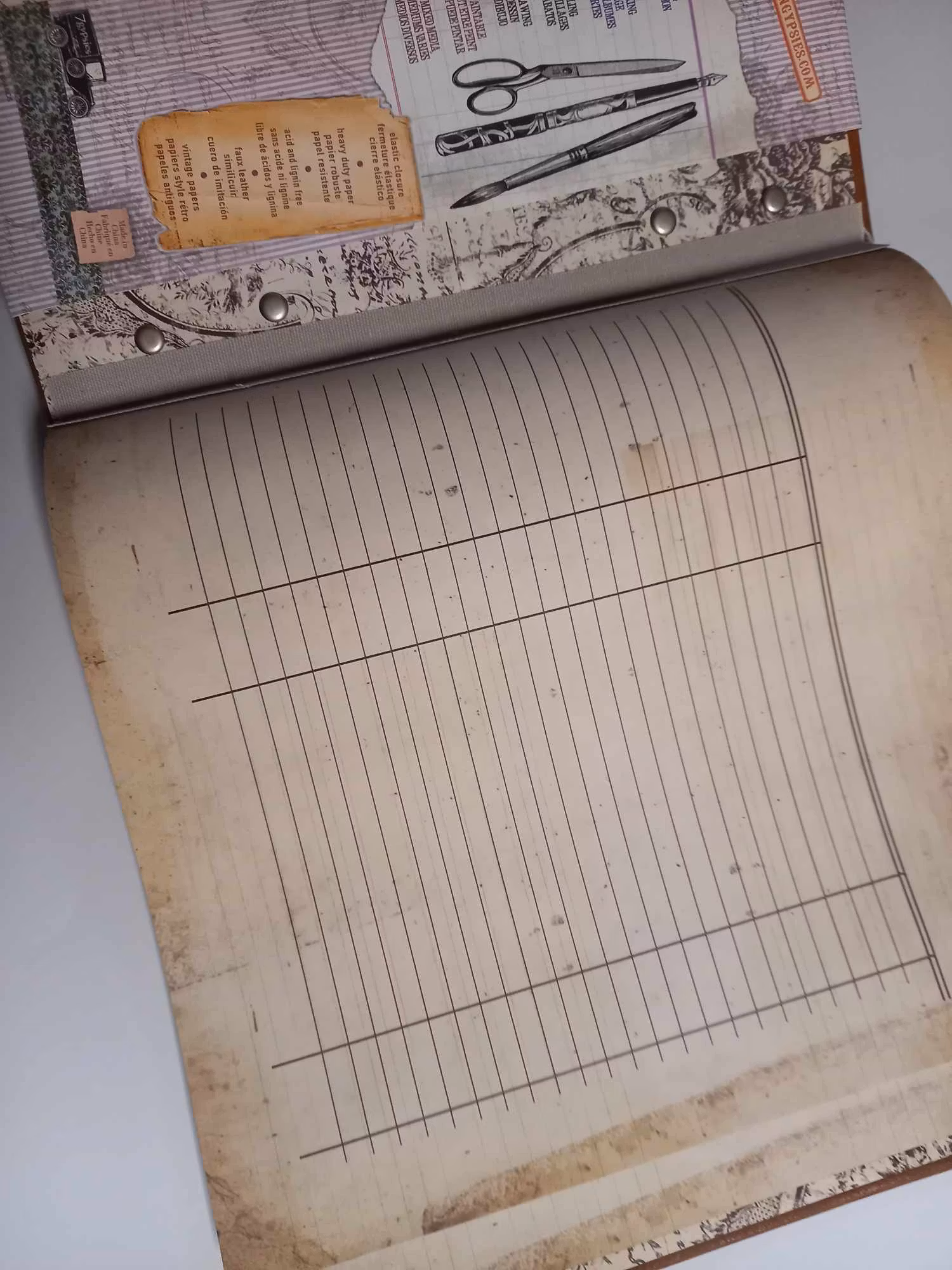 Ledger vintage style 7 gypsies 12"x12"