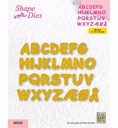 Nellie snellen Dies - Stitched Alphabet - SD232