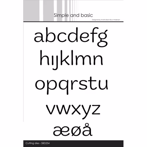Simple and Basic Dies -SBD254 bokstäver gemena
