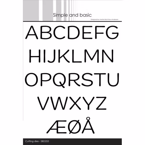 Simple and Basic Dies -SBD253 bokstäver versaler
