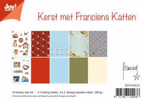Joy!Crafts, A4 Papper 12st - jul katter 0573