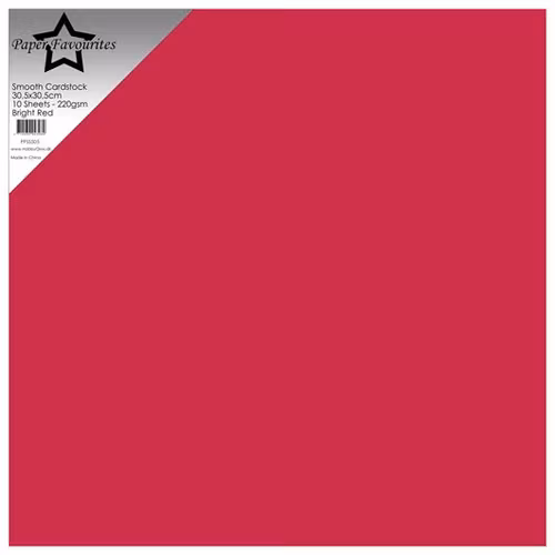 Paper Favourites Smooth Cardstock "Bright Red"