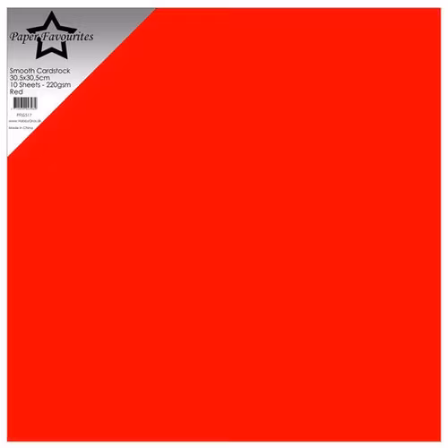 Paper Favourites Smooth Cardstock "Red"