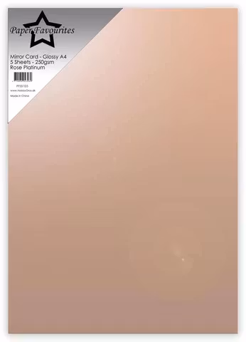 Paper Favourites Mirror Card Glossy "Rose Platinum" PFSS105
