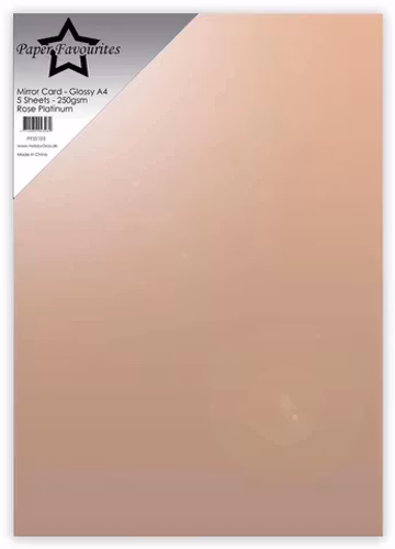 Paper Favourites Mirror Card Glossy "Rose Platinum" PFSS105