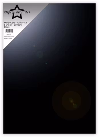Paper Favourites Mirror Card Glossy "Black" PFSS101