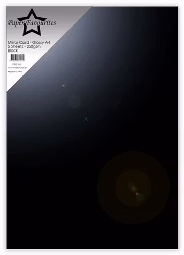 Paper Favourites Mirror Card Glossy "Black" PFSS101