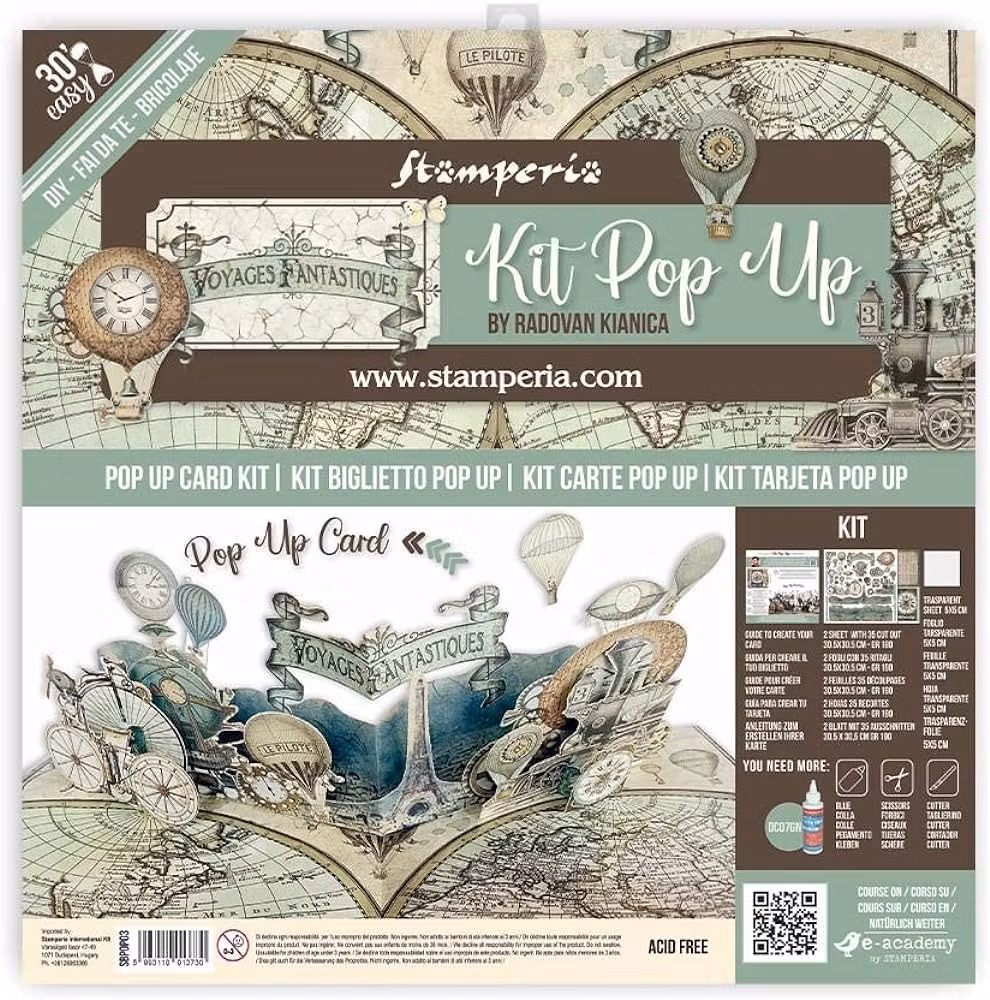 Stamperia Pop up Kit - Voyages Fantastiques- SBPOP03