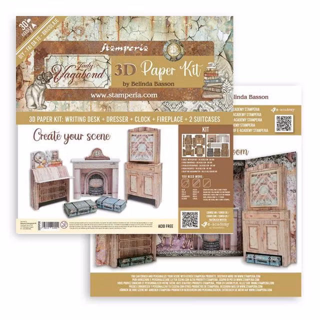Stamperia pop up kit - Lady vagabonds lifestyle - SBPOP08