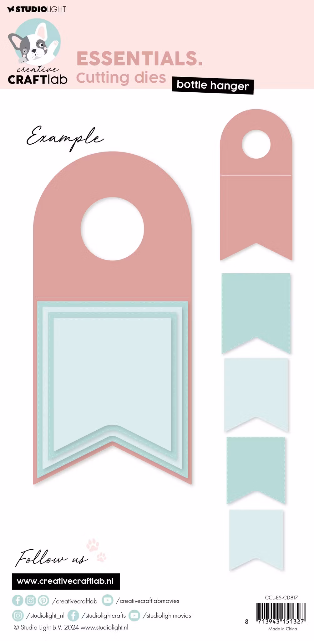 Studio Light Dies - Essentials. Cutting Dies: Bottle Hanger CCL-ES-CD817