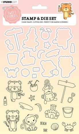 Studio Light Dies - Sweet Stories: Beach Fun. SL-SS-SCD47
