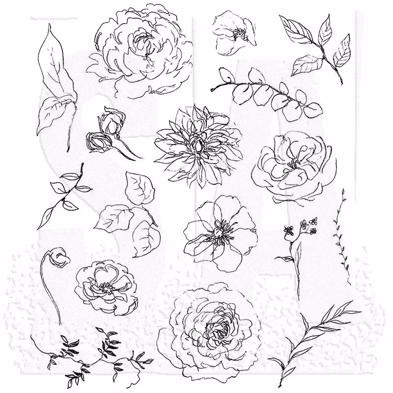 Stampers Anonymous Tim Holtz CMS445 Floral Elements