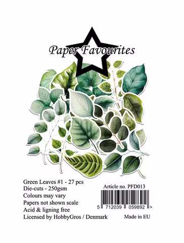 Paper Favourites Die-Cuts "Green Leaves #1" PFD013