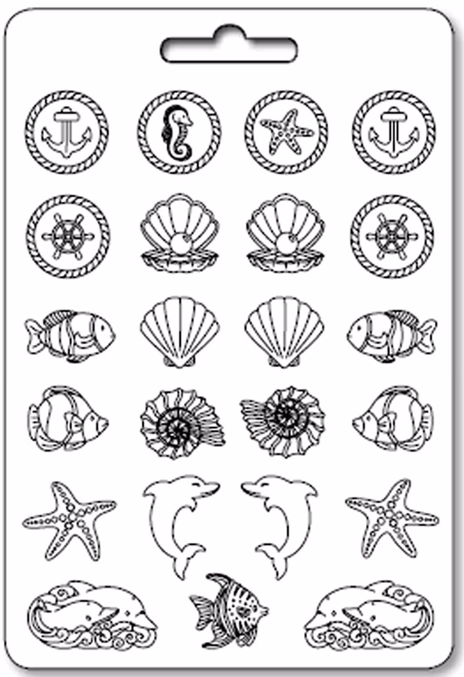 Stamperia Soft Mould A4 -  sea (K3PTA443)