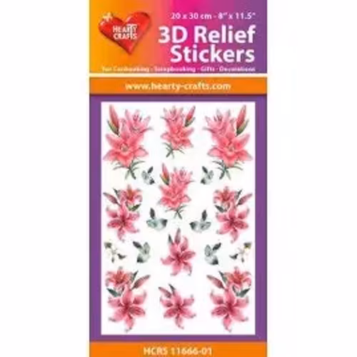Hearty Crafts - 3D relief stickers - Lily 11666-01