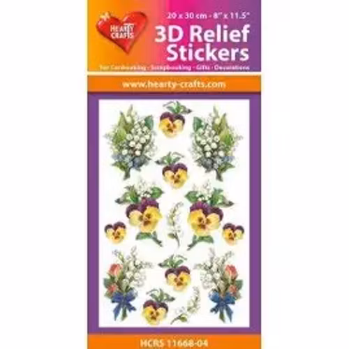Hearty Crafts - 3D relief stickers - pensee 11668-04